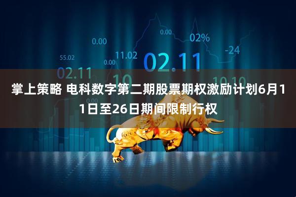 掌上策略 电科数字第二期股票期权激励计划6月11日至26日期间限制行权